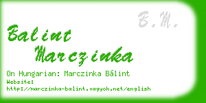 balint marczinka business card